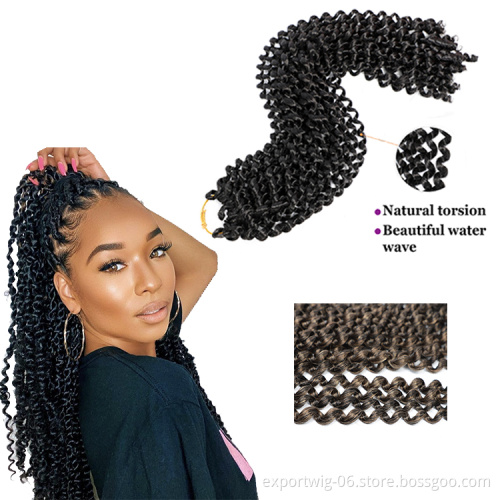 Passion Twist Crochet Hair 18 Inch 80g Synthetic Fiber Curly Passion Twist Crochet Braiding Hair Extension for Black Women
